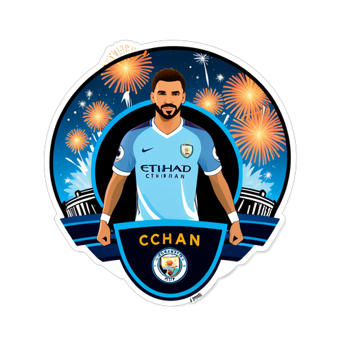 Sticker Bergaya Man City