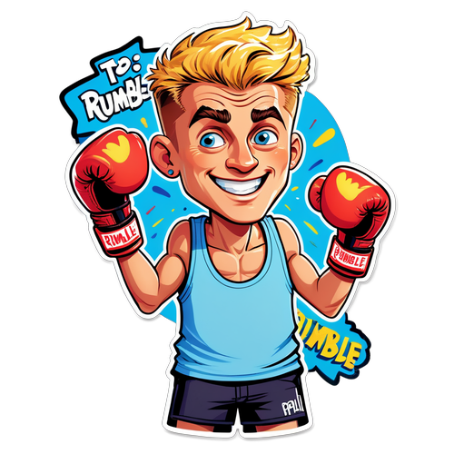 Jake Paul i Kampmode: 'Klar til Slag!' - Se den Fantastiske Karikatur!