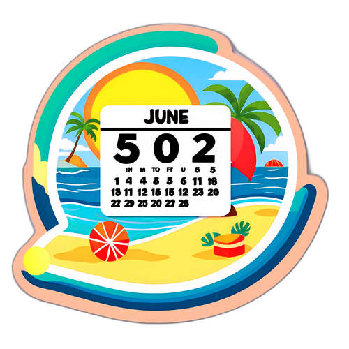 Masayang Sticker para sa Pahayag ng Pista ng Hunyo 6, 2025