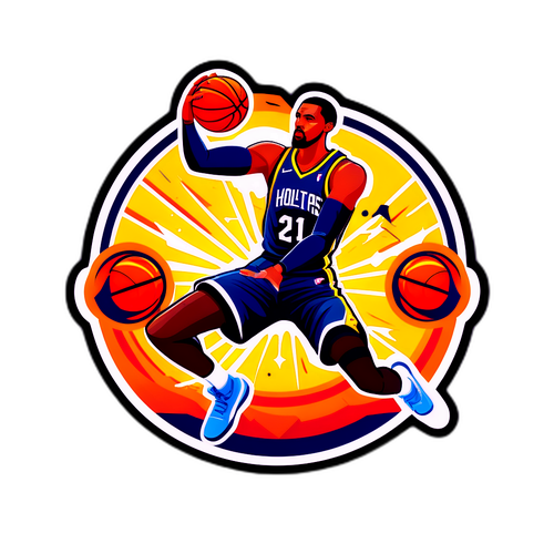NBA主題籃球動作貼紙