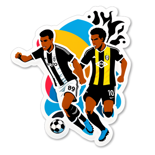 Sticker Thi Đấu Căng Thẳng Giữa Santos và Botafogo