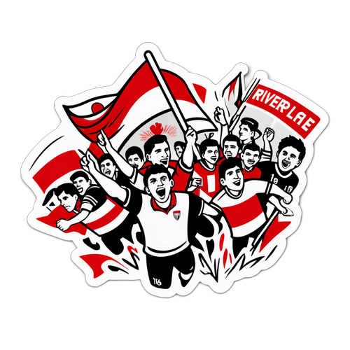 Desenho de um mural homenageando os torcedores do River Plate