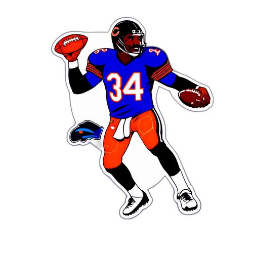 Walter Payton Action Sticker