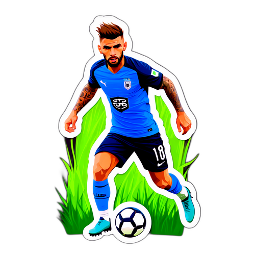 Adesivo de Lucas Lima em um Momento de Passe Perfeito