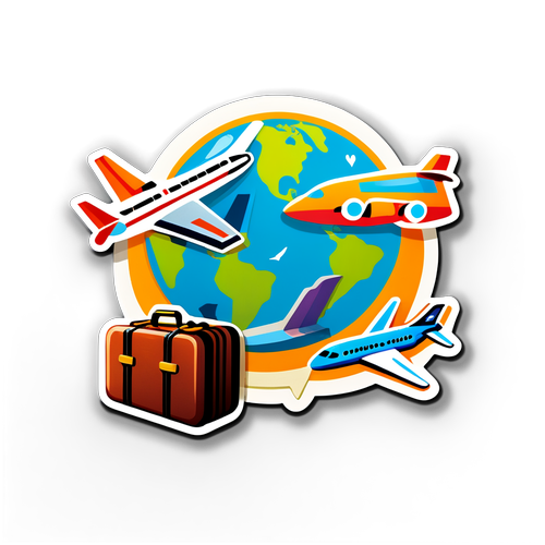 Adventure Awaits: Travel Movie Concept Sticker