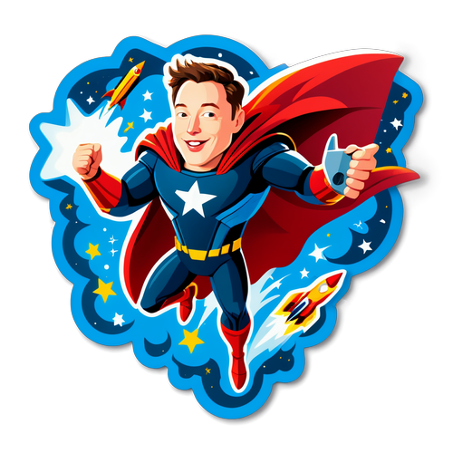 Elon Musk Unleashed: The Superhero Who Flies with Tesla and Rockets Into the Stars!