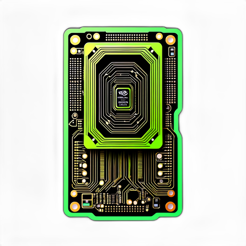 Стикер с изображением графической карты NVIDIA
