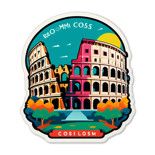 Muundo wa Sticker wa Koloseo la Roma