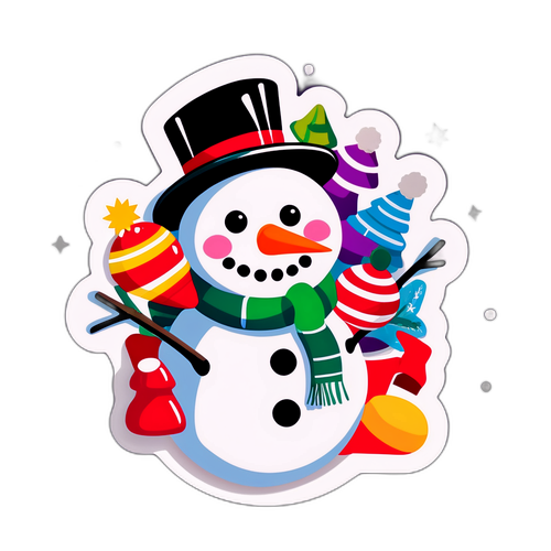 Stiker Desember Ceria