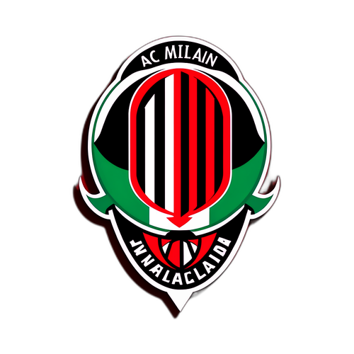 AC Milan-logotyp med italienska flaggans färger