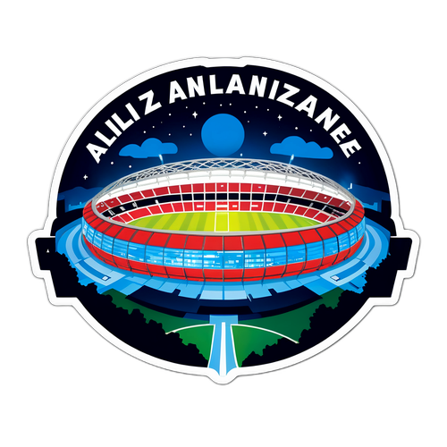 Gyönyörű Allianz Aréna éjszakai fényekkel