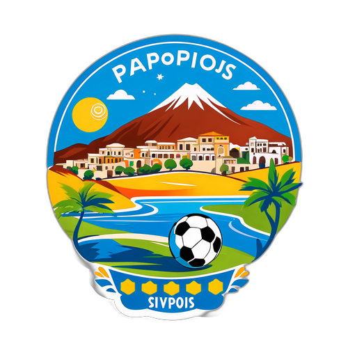 Peisaj din Paphos cu elemente de fotbal