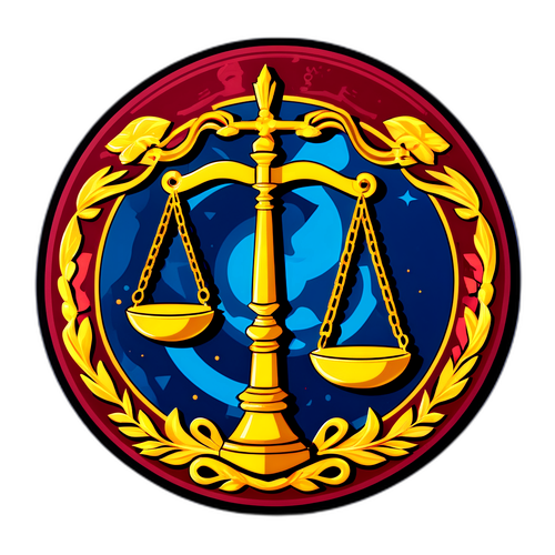 Design inspiré par Virginia Giuffre avec des éléments symboliques de justice