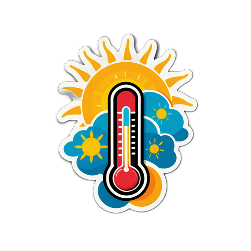 Sticker Termometer Ceria 'Cuaca Panas!'