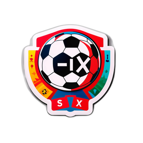 Stiker Konsep 'Enam' dengan Ikon Sepak Bola