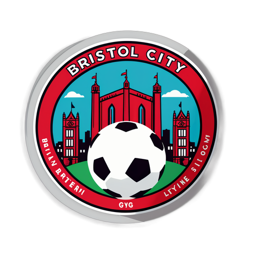 Thiết kế sticker vui nhộn với logo Bristol City