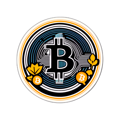 Adesivo Bitcoin in Stile Vintage
