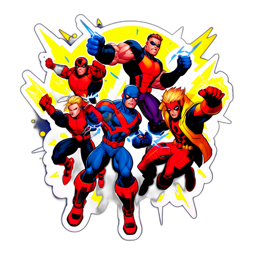 Adesivo dos Thunderbolts em Ação