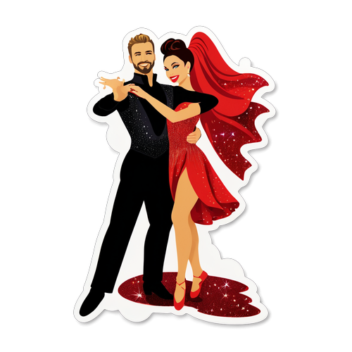 Stickers illustrant les moments de la série 'Danser avec les Stars'