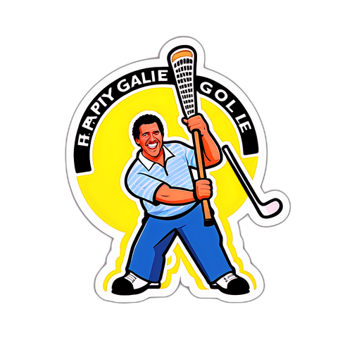 Happy Gilmore Comic-Style Sticker