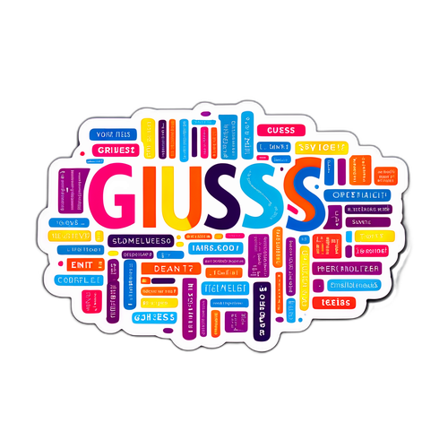 Stiker Tematik Wordle yang Berwarna-Warni