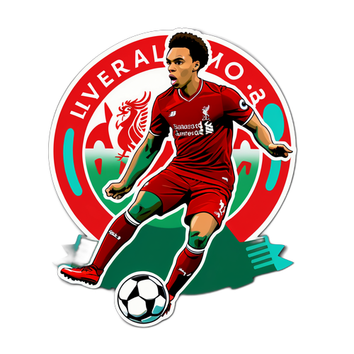 Sticker van Trent Alexander-Arnold in Actie