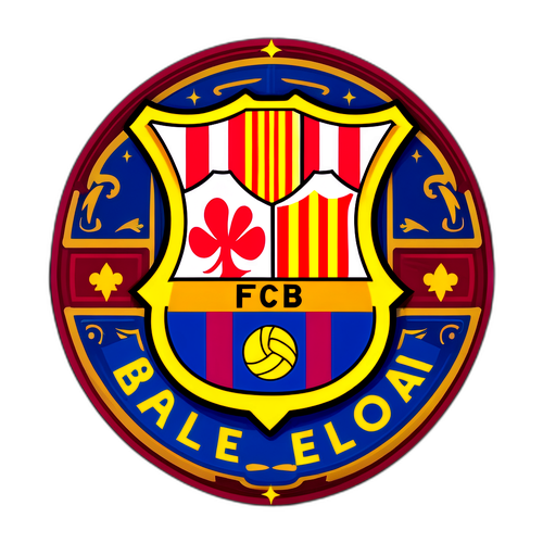 FC Barcelona Crest met Artistieke Twist