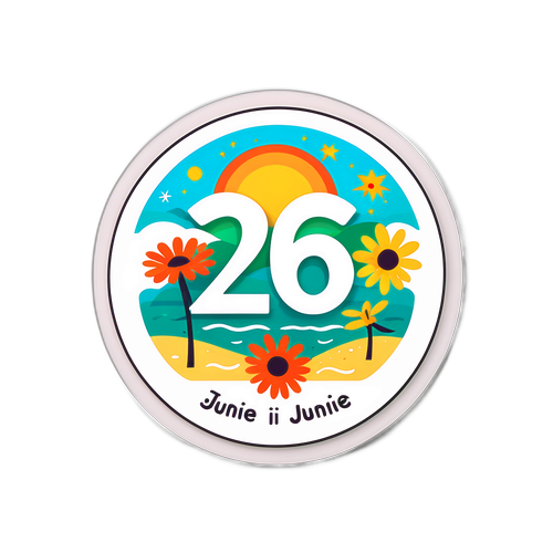Sticker minimalist 26 iunie