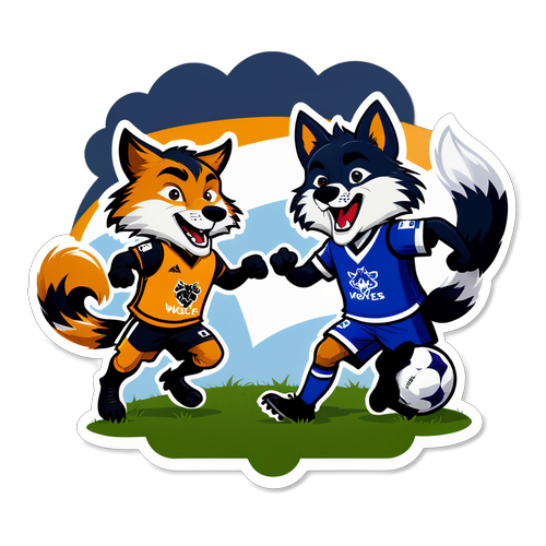 Pelepasan Mesra Maskot Wolverhampton Wolves dan Ipswich Town