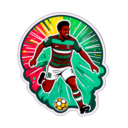 Sticker représentant un joueur de football du Fluminense en action