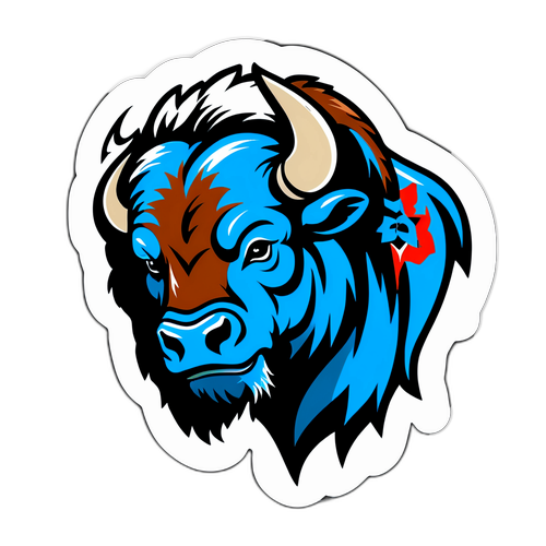 Стикер с логотипом команды Carolina Buffalo