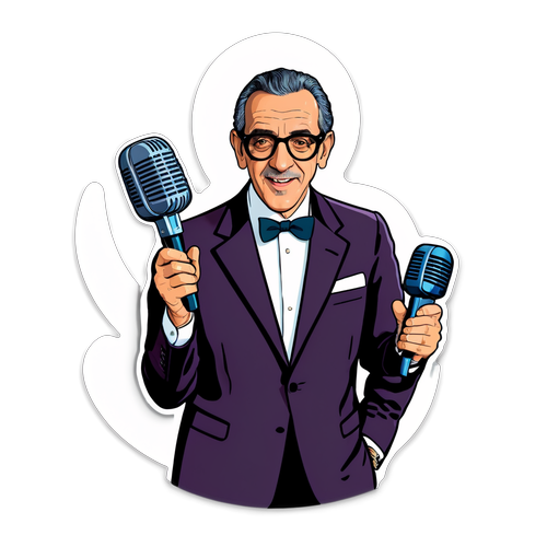 Retro-sticker van Thierry Ardisson