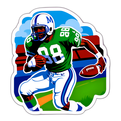 Vintage Football Player Sticker