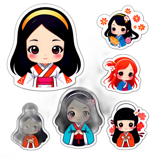 可愛動畫貼紙集：輝夜姬與她的朋友日常生活