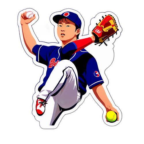 오승환 투구 동작 스티커
