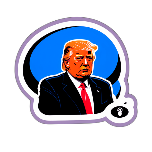 Stiker Siluet Donald Trump