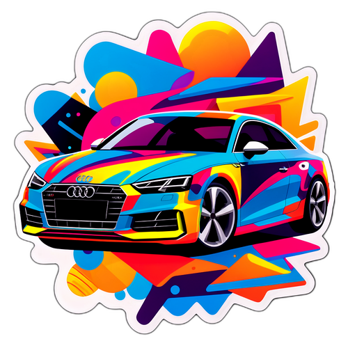 Vibrant Audi Car Sticker