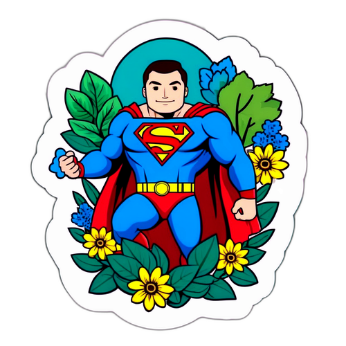 Sticker cu Andrei Gusa, supererou al naturii