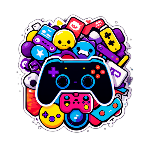 Nálepka pro Twitch se herními ovladači