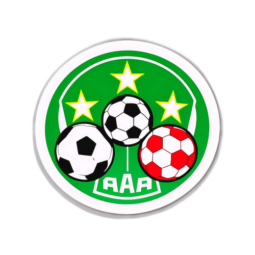 Pegatina de Atlético Nacional y São Paulo en un partido amistoso