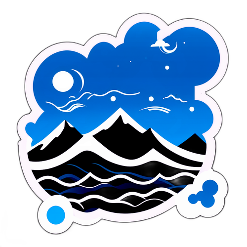 Deprem Dalgalarını Temsil Eden Sticker