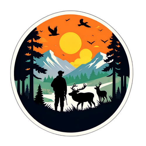 Minimalist jakt scen med naturens stillhet