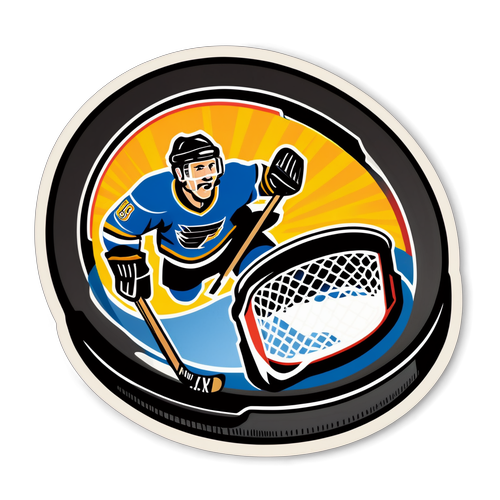 Puck Power! Unleashing Vintage Vibes with Our Retro NHL Sticker!