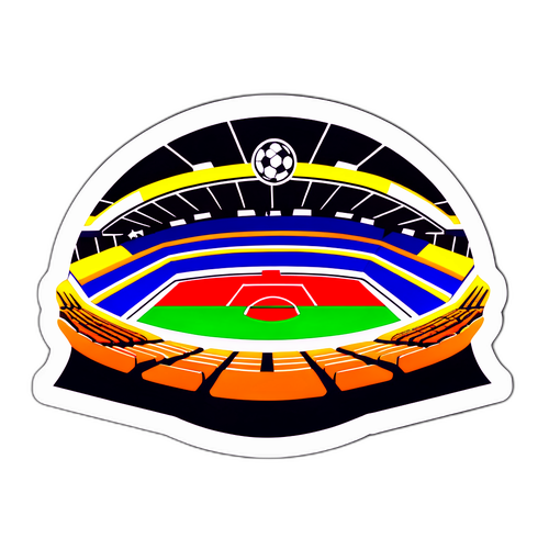 Adesivo do Estádio Arena Cheio de Torcedores