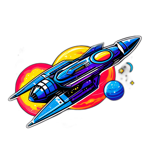 Romskip i en galakse