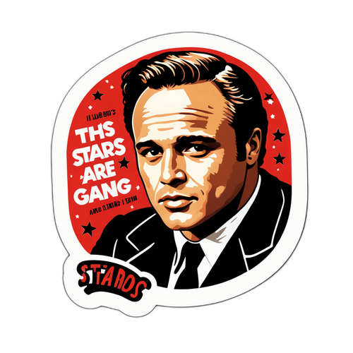 Marlon Brando'nın 'Street Gang' Filminden Retro Sticker