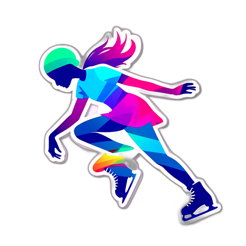 Figurka łyżwiarki na lodzie