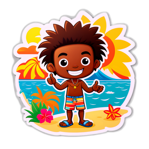 Fargerik Strandfigur Eze