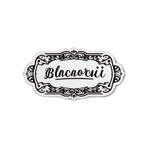 Elegant Sticker med Navnet Bianca Censori