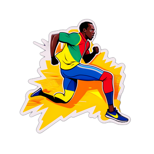 Usain Bolt Futó Matrica